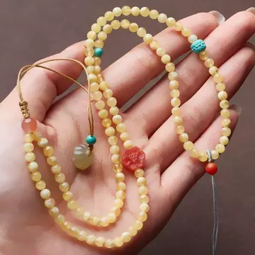 Dầu Gà Vàng Sáp Ong Màu Dây Vòng Cổ Dây Áo Len Dây Xích Ngọc Mặt Dây Chuyền Ngọc bích Mặt Dây Chuyền Hetian Ngọc Mặt Dây Chuyền Dây Nữ Niche hsq0916