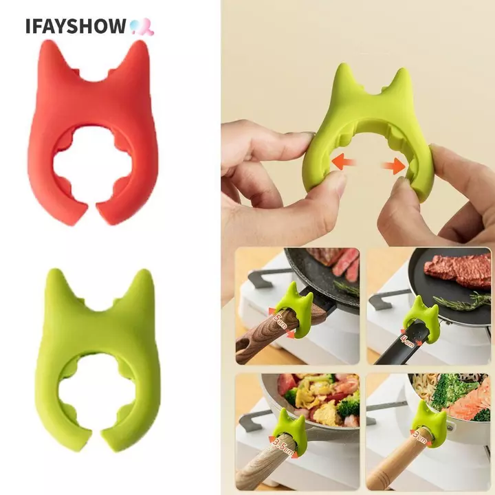 Giá đỡ thìa IFAYSHOW, Dụng cụ nấu ăn Chảo chịu nhiệt Kẹp thìa bên, Tiện ích gia đình tiện lợi Chống bỏng Nồi cạnh xẻng Giá đỡ Dụng cụ gia dụng nhà bếp