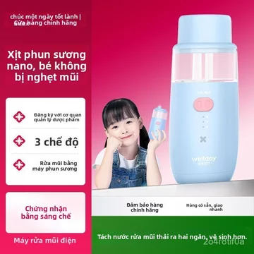 Máy rửa mũi điện y tế cho trẻ em tại nhà, xịt mũi dạng phun sương trị viêm mũi nghẹt mũi, hút mũi chuyên dụng bền đẹp