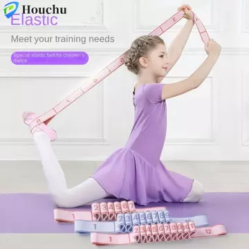Dây kháng lực thể dục HOUCHU, Dây kháng lực tập thể dục chéo lưới 8 / 10 / 12, Dây kháng lực Yoga bằng vải Cotton dệt đa chức năng Tập yoga đàn hồi Phụ trợ Đai kéo dài GYM Fitness