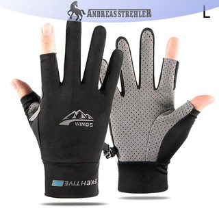 Onetimingfine Găng Tay Mùa Hè Nữ Mỏng Ice Silk Chống Tia Cực Tím Sương Ngón Tay Màn Hình Cảm Ứng Lái Xe Chống Trơn Trượt Găng Tay Thoáng Khí VN