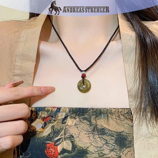 Onetimingfine Phong Cách Trung Hoa Thời Trang Retro Dây Vòng Cổ Hoa Mặt Trăng Khóa An Toàn Mặt Dây Chuyền Vòng Cổ Nữ Vintage Trang Sức VN