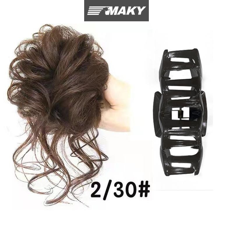 Newwellknownepic Tổng Hợp Tóc Bun Chignon Lộn Xộn Xoăn Kẹp Tóc Co Giãn Scrunchy Giả Tóc Miếng Cho Nữ Kẹp Tóc VN