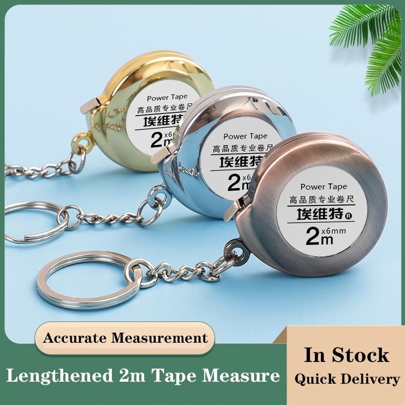Power Tape - 1 Thước Dây Mini 2m Bằng Thép Có Móc Khóa Tiện Dụng BB-464 Kích Thước 2 Mét Chất Liệu Thép