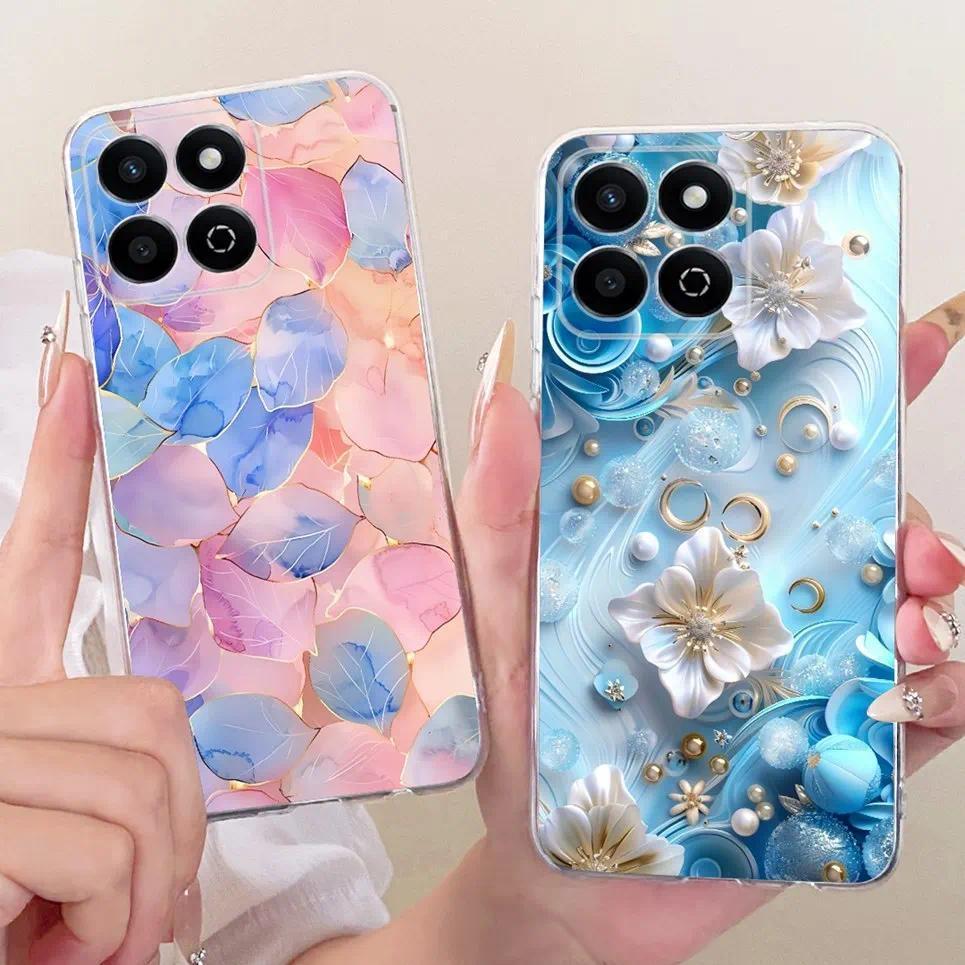 Dành Cho Honor X7C 4G / Honor 200 Vỏ Điện Thoại Thông Minh Nhiều Màu Sắc Butterflu Hoa Nơ Nữ Tính Mềm TUP Vỏ Silicon Trong Suốt