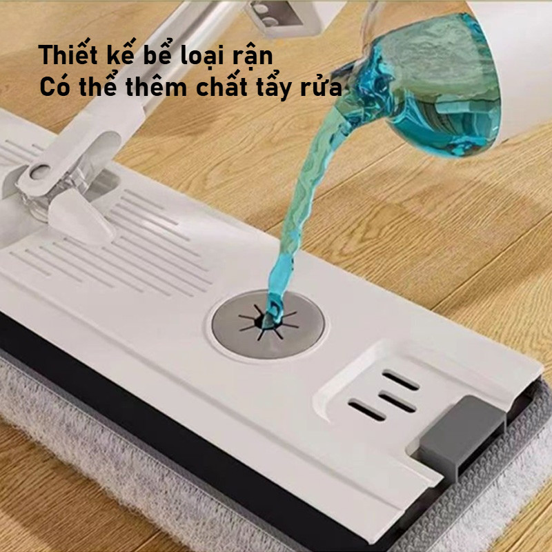 Cây Lau Nhà Tự Vắt Thông Minh, Xoay 360°, thảm 45cm, dọn dẹp sạch không vết, Phù hợp với mọi loại sàn