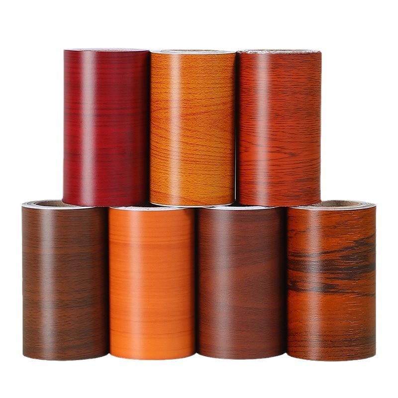 Hạt Gỗ Tự Dính Đa Năng Tân Trang Miếng Dán Gỗ Ván Chân Đế Ván Lót Tường Chống Thấm Nước Chống Bẩn Khung Cửa Hướng Dẫn Sóng Góc Flo