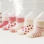IFASIN 5 Đôi Tất Ngắn Cho Bé, Vớ Sơ Sinh Thiết Kế Chống Trượt Thoáng Khí, Chấm Bi Ngôi Sao Cotton Hồng Xanh Mùa Đông Tất Cho Bé 0-3 Tuổi