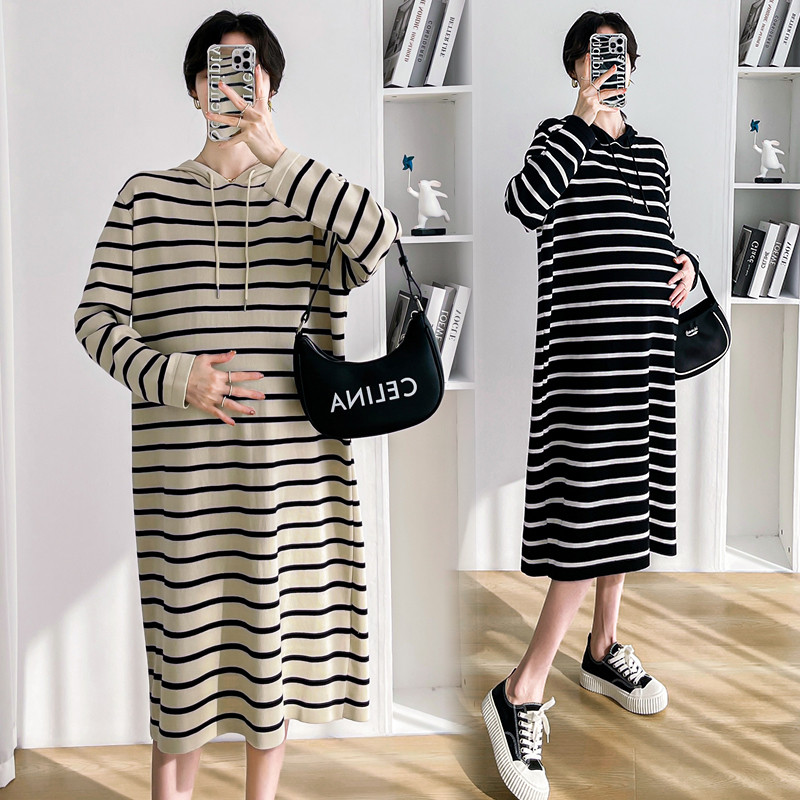 Trang phục bà bầu Thu đông Đầm dệt kim sang trọng thời trang