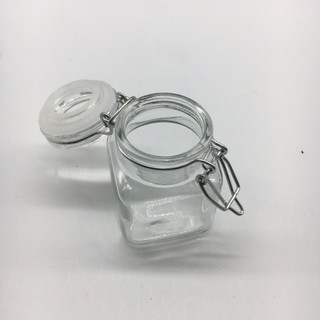 Khóa Lọ Thủy Tinh 100ml Thủy Tinh Trong Suốt Bảo Quản Bình Khóa Kín Lọ Kẹo Mật Ong Uống Chai Trống DE3F