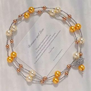 [N1111] Vòng Cổ Ngọc Trai Mặt Đá Lá Trẻ Trung Sang Trọng Phù Hợp Với Nhiều Dịp - DAISYN