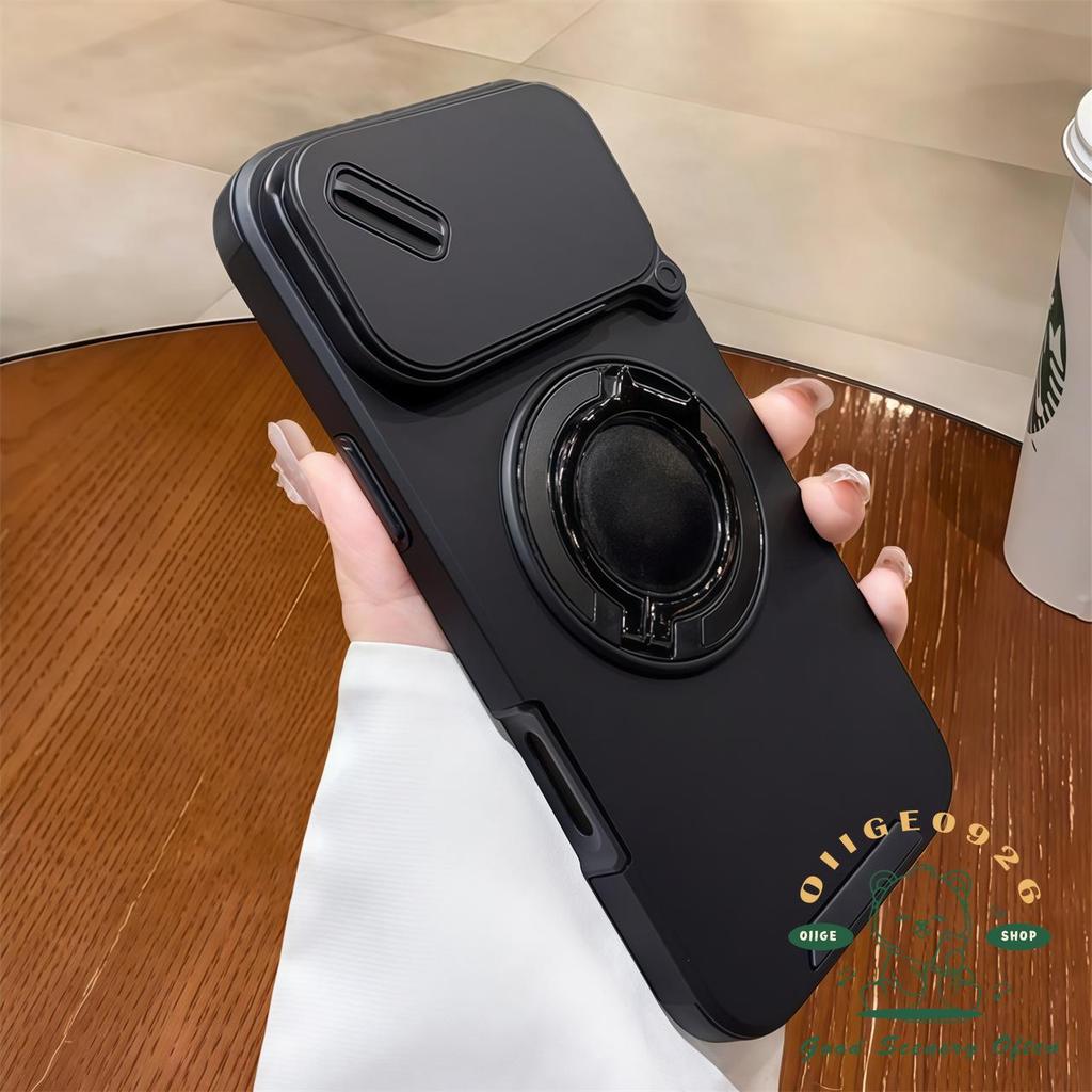 【 Ốp lưng iPhone17 】 Giá đỡ vòng màu cam Vỏ điện thoại chống rơi iphone17 Pro Max 16 15 14 13 12 11 cho vỏ iPhone Vỏ mềm silicon TPU chống sốc