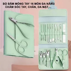 Bộ Bấm Móng Tay 16 Món Đa Năng, Chăm Sóc Tay Chân, Da Mặt, Chất Liệu Thép Không Gỉ chất lượng (mẫu mới)