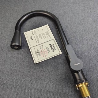 【 KOHLER 】 Vòi bếp kéo ra, vòi bồn rửa, vòi bồn rửa bằng thép không gỉ 304 nóng lạnh kéo ra, vòi bồn rửa xoay nóng lạnh,