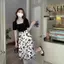 Đầm trắng bigsize nữ tiểu thư thiết kế sang chảnh pháp đầm hack dáng mặc nhà dạo phố suông chữ a