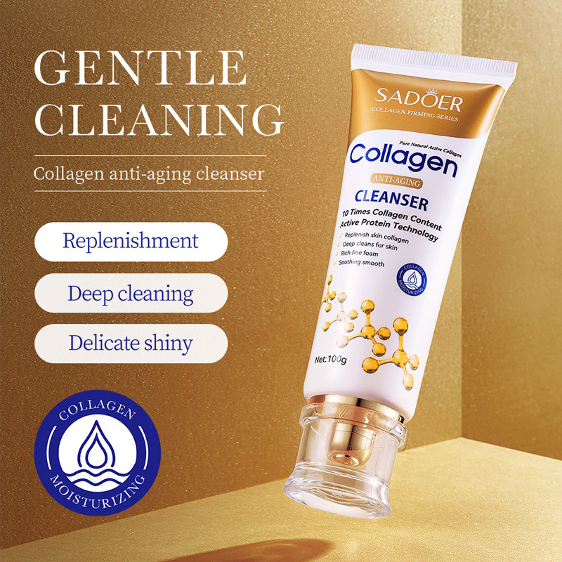 Sữa rửa mặt chống nhăn SADOER Bone Collagen Làm săn chắc nếp nhăn Làm sạch da mặt nhẹ nhàng 2025.10.31