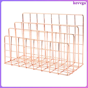 Người sắp xếp sách cho phụ kiện bàn làm việc Hoa hồng Vàng đứng Hồ sơ Giấy tờ Chất kết dính màu đen kevga