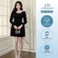 Đầm Cổ Bèo Phối Chân Xếp Ly Súp Thu Đông Công Sở Thanh Lịch 1F31.2510. Váy Nhung Dài Tay Dáng A Sang Trọng Dự Tiệc By JM