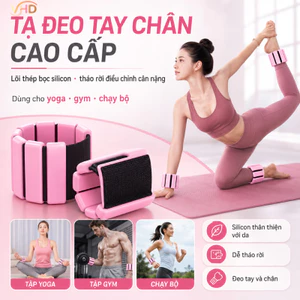 Tạ Đeo Tay Chân Lõi Thép Bọc Silicon Cao Cấp, Tháo Rời Điều Chỉnh Cân Nặng, Bột Sắt Mịn, Tạ Kháng Lực Tháo Rời Tập Gym