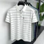 Áo sơ mi polo sọc ngắn tay thông thường dành cho nam mùa hè mới, áo sơ mi polo sọc đa năng nhẹ