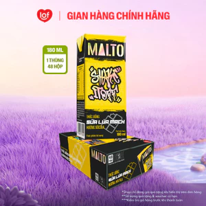Sữa lúa mạch MALTO Shake It Off hương sôcôla thùng 48 hộp x 180ml