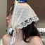 MAKY Hàn Quốc Ins Ren Tóc Khăn Nữ Tam Giác Tóc Dây Đeo Túi Tóc Khăn Trùm Đầu Mũ Du Lịch Ảnh Kerchief Phụ Kiện VN
