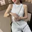 Áo Vest không tay cổ tròn màu trơn phong cách Hàn Quốc mùa hè 2026 Sweet Hot Girl Slim-fit Slimmer Look Phong cách ngắn gọn có thể mặc áo ngoài