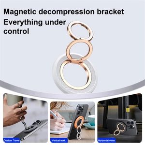 Giá đỡ điện thoại từ tính hai mặt đa năng có khóa vòng nam nữ 360° Vòng đôi giảm chấn xoay Holde