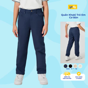Quần Khaki Bé Trai YODY Kiểu dáng Cơ Bản, Mềm Mại, Co Giãn TRA-BTCH25S001
