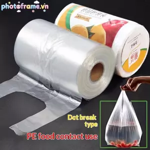 Khung Ảnh 200 / 300 / 500 Chiếc PE Cấp Thực Phẩm Sử Dụng Tại Nhà Túi Bảo Quản Thực Phẩm Lò Vi Sóng Tủ Lạnh Cuộn Liên Tục Điểm VN