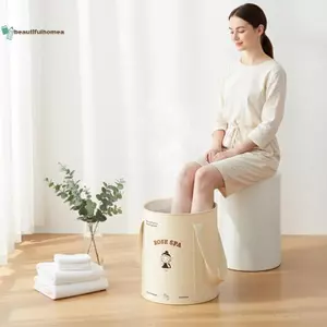 Bồn tắm chân cách nhiệt BeautifulHomeA Thiết kế có thể gập lại chất lượng cao Chậu ngâm di động có thể gập lại cho du lịch tại nhà VN