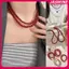 JASMINE Vintage Đỏ Đính Hạt Nelaces Cho Nữ Phong Cách Trung Hoa Hạt Thủy Tinh Nelace Tinh Tế Thanh Lịch Choker Thẩm Mỹ Phụ Kiện Trang Sức JASMINE