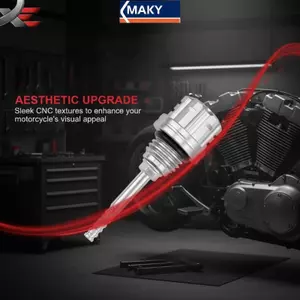 MAKY CNC Động Cơ Xe Máy Lục Giác Dầu Dipsti Nắp Chất Lỏng Hợp Kim Nhôm Tăng Cường Hiệu Suất Đa Năng VN