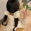 PNPIA- 1PC Quá Khổ Cotton Ren Pháp Tóc Scrunchie Tóc Cho Nữ Co Giãn Đuôi Ngựa Hai Lớp Phụ Kiện Tóc Nữ