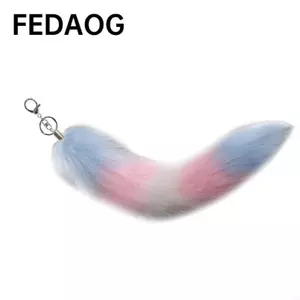 Móc khóa đuôi FEDAOG, Móc khóa lông thú giả sang trọng Phụ kiện đồ chơi Cosplay, Móc khóa thú vị 40cm đính kèm treo thiết kế túi treo trang phục quyến rũ