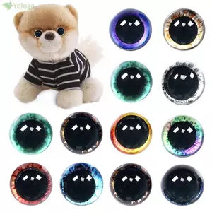YOLOGO 20 Cái / 10 Đôi Mắt Pha Lê Con Rối, Mắt Nhựa Pha Lê Thủ Công Mắt, 6 Mm-20 Mm Đồ Chơi Nhồi Bông Phần Phụ Kiện Búp Bê DIY