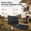 Bộ ổn định mái hiên RV Tấm hỗ trợ Phụ kiện cắm trại 2 chiếc Thiết kế chống trượt bằng nhựa kỹ thuật bền bỉ