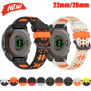 Dây đeo silicon QuickFit 22 / 26mm cho Garmin Watch Fenix 8 / 7 / 6 / 5 Forerunner 955 / 965 / 570 dây đeo thể thao