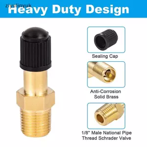 Ziyulinyuk 1 / 4 NPT 1 / 8 NPT Airpressor Tanks Van đổ đầy Van đồng thau chống ăn mòn Van Schrader (M) Đầu nối lõi van lốp tự động VN