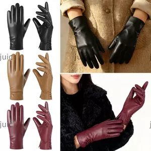 Găng Tay Nữ JUIC, Găng Tay Năm Ngón Chống Gió Lót Lông Cừu, Thời Trang Chống Thấm Nước Full Ngón Thoải Mái Mùa Đông Ấm Áp Găng Tay Lái Xe Hoạt Động