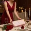 HFTOY Hình Chữ Nhật Tôi Yêu Bạn Hộp Trống Lãng Mạn Màu Đỏ Trang Sức Hộp Quà Tặng Kích Thước Lớn Hình Chữ Thier Hoa Hộp Quà Tặng ~