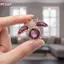 HFSHY Pha Lê Tím Kim Cương Giả Ong Thổ Cẩm Hoa Hồng Mạ Vàng Men Cánh Trang Sức Tinh Tế Cho Nữ Cô Dâu Cưới Phụ Kiện VN