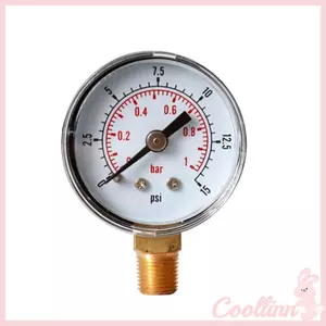 Đồng hồ đo áp suất COO Mặt số 40mm 1 8 BSPT Dọc 15 30 60 100 160 200 300 PSI Thanh