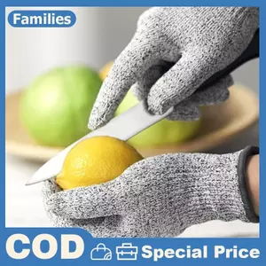 Găng tay chống cắt an toàn HPPE Cấp 5 Công nghiệp cường độ cao Làm vườn nhà bếp Chống trầy xước Cắt kính đa năng