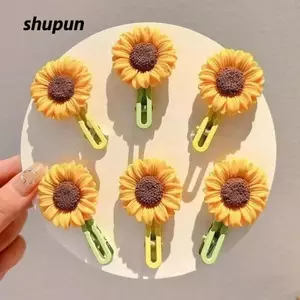 Kẹp Tóc SHUPUN, Mũ Đội Đầu Hoa Hướng Dương Tóc Barrettes, Kẹp BB Ngọt Ngào Phụ Kiện Tạo Kiểu Tóc