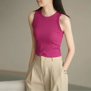 Mùa Xuân Mùa Hè Ren Rốn Lộn Áo Vest Nữ Mặc Ngoài Slim-fit Ôm Hơn Nhìn Phiên Bản Hàn Quốc Sling Đáy Áo Sơ Mi Không Tay Top Bên Trong Trận Đấu 57HZ