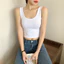 Show Áo Sơ Mi Nhỏ Camisole Nữ Cổ Chữ U Ngắn Dây Nơ Slim-fit Bên Trong Top Quần Áo Nữ GMX9