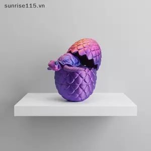 Điêu khắc rùa biển sáng tạo SRVN với trứng Thiết kế di động 3D in trang trí bàn làm việc.