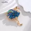 AqToCna Thời Trang Tính Khí Động Vật Pha Lê Flamingo Thổ Cẩm Dành Cho Nữ Quần Áo Áo Áo Phụ Kiện Quà Tặng AqToCna