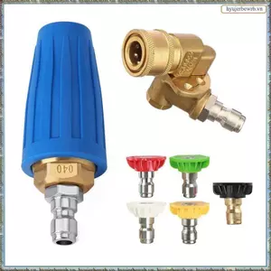 Áp Lực Cao Rửa Sạch Phụ Kiện Turbo Xịt Xoay Vòi Phun Xoay Khớp Nối Xoay 1 / 4 "Kết Nối Nhanh Khu Vực Xịt Vòi Phun